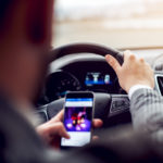 Man on his cell phone while driving