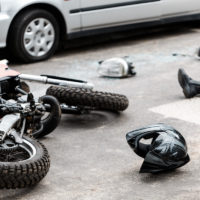 Motorcycle and car accident