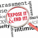 Expose End Harassment Abuse Assault Magnifying Glass 3d Illustration