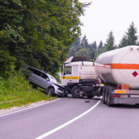 Truck and Car crash accident