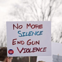 Boston, MA/America - March 24th, 2018: March for Our Lives. Gun Control, Gun Reform. Demonstration. Resistance gathering and protest. Many unique protest signs. Anti gun violence.
